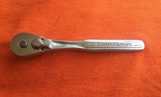Vintage Craftsman - V - Series 1/4 " Drive Ratchet Forged In U.  S.  A.  With Oil Port