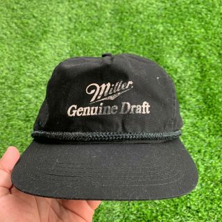 Vintage Miller Draft Beer Snapback Hat