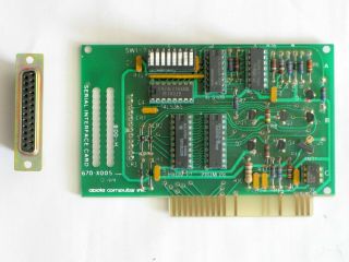 Vintage Apple Ii Serial Interface Card And Connector,  Not