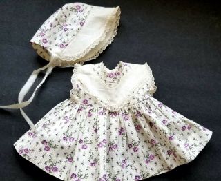 Factory Lavandar Rosebud Dress And Hat For Tiny Tears Dy Dee Baby Betsy We