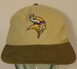 Vintage 1990s Minnesota Vikings Nfl Football Annco Pro Model Snapback Hat Cap