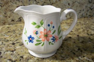 Federalist List Ironstone Creamer Country French Pattern Mult Colors