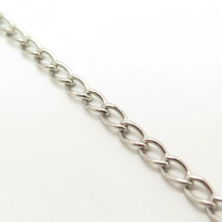 925 Sterling Silver Vintage Cable Link Bracelet 7 