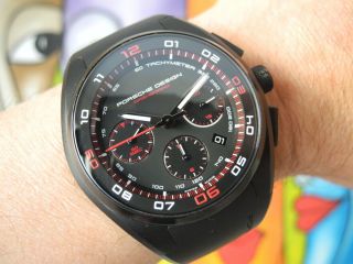 Porsche Design Dashboard Chronograph Red Black Pvd Automatic 44mm Watch