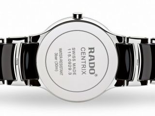 Rado Centrix Diamonds High - Tech Ceramic Black Dial Men 