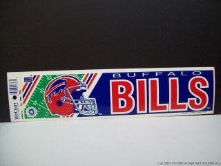 Vintage Buffalo Bills Football Nfl Bumper Sticker Helmet Logo 1980s Sports
