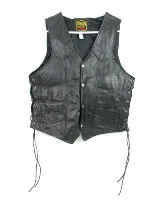 Vintage Leather By Manzoor Black Vest Men 