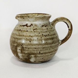 Hand Thrown Stoneware Ceramic Glazed Studio Pottery Personal Creamer Pitcher