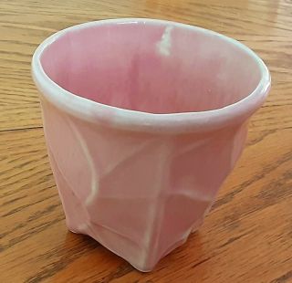 Vintage Pink Mccoy Pottery Planter - 3.  5 Inches Tall And 3.  5 Inches In Diameter