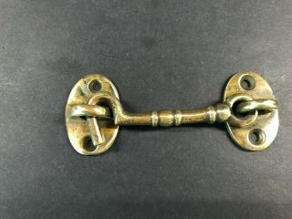 Vintage Antique Brass Hook And Eye Catch Latch Salvage
