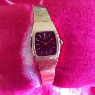 Vintage Watch Ladies Seiko Quartz Japan 2c20 - 5559 Brown Dial