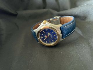 Tag Heuer Link Sel S/el 18k Gold & Ss Watch - Blue Dial - Automatic - Wi2151
