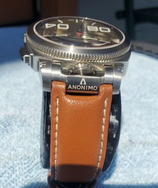 Anonimo Militare Chrono Automatic Watch,  Brown,  43,  4 mm,  AM - 1120.  01.  002.  A02 4