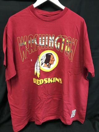 Vintage Washington Redskins T - Shirt Nutmeg Mills Xl