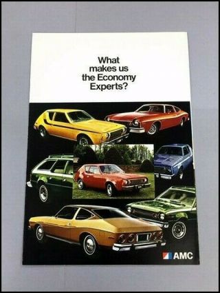 1974 Amc American Motors Vintage Car Sales Brochure Folder - Gremlin Matador