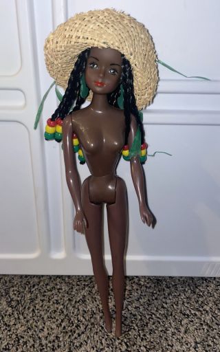 Vintage African American Aa Doll With Braids Barbie Clone