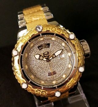 Invicta Subaqua Noma Vi Swiss Automatic Diamond Watch 18k Gold Plated Two - Tone