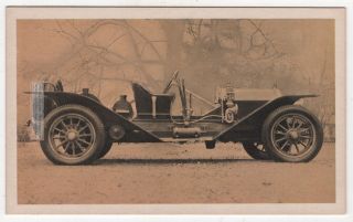 1910 Simplex Speedcar 4 Cyl.  53 H.  P.  Model 50 Price $5,  500 Vintage Card