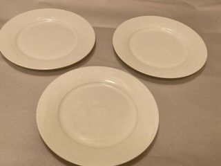 Mikasa Set Of 3 - 6 5/8 " Lucerne White Bone China Bread - And - Butter Plates