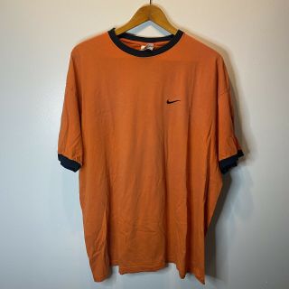 Vintage Nike White Tag Orange Ringer T Shirt Size Xxl Essential Embroidered