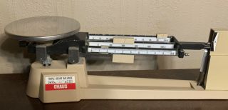 Vtg Ohaus 7000 Series 2610g Triple Beam Balance Laboratory Scale 5 Lb 2 Oz