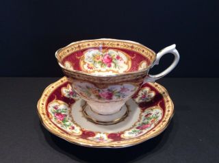 Royal Albert Crown China.  Cup And Saucer.  “lady Hamilton”.  Made In England.