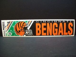 Vintage Cincinnati Bengals Football Nfl Bumper Sticker Helmet Logo 1980s Sports