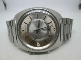 VINTAGE OMEGA MEMOMATIC ALARM CAL.  980 DATE STAINLESS STEEL AUTOMATIC MENS WATCH 6