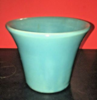 Vintage California Pottery 4 Turquoise Planter Vase Pot - 4 " X 4.  5 " -