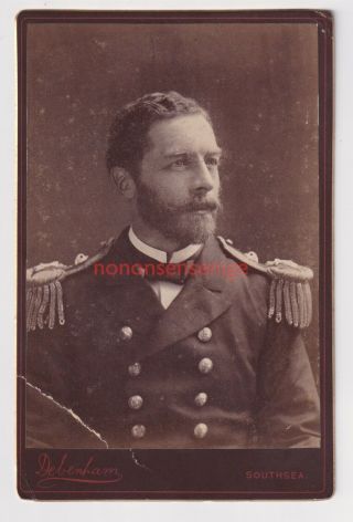 Vintage Cabinet Photograph - " Royal Navy Officer " Debenham,  Southsea - 94