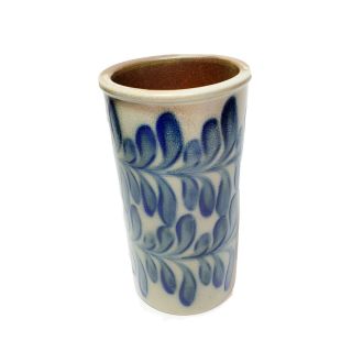 Beaumont Brothers Pottery BBP Salt Glaze 7.  5” Cylinder Vase Crock 1995 3