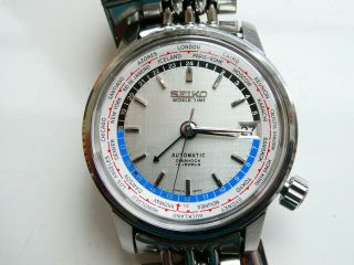 Vintage Seiko World time automatic watch.  1964 Tokyo olympics 6217 7000 2