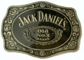 Vtg Jack Daniels Whiskey Belt Buckle Advertising Can Bottle Booze Brewery Men 
