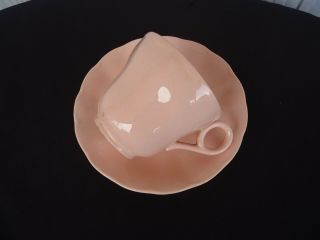 vintage grindley peach petal pink tea cup & saucer (multiples available) 2