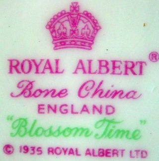 ROYAL ALBERT china BLOSSOM TIME pattern Square Dinner Plate - 9 - 5/8 