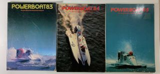 3 Vintage Power Boat International Racing Circuit Yearbooks 1983 - 84 - 85