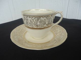 Vintage Cream And Gold Chintz Grindley Cream Petal Tea Cup & Saucer