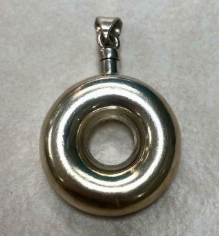 Vintage Sterling Silver Ring Shaped Pendant From Mexico 17.  5 Grams 4 - A1130