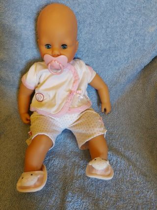 Vintage Interactive First Baby Annabell Doll Zapf Creation German 1990 