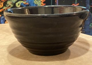 Vintage Bauer Pottery Ring Ware Black 30 Mixing Bowl