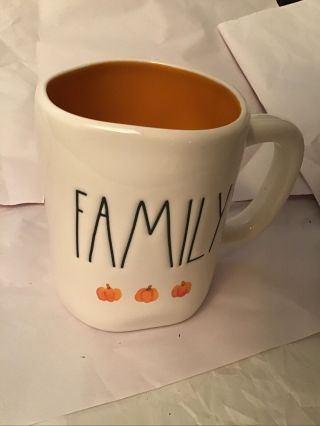 Rae Dunn By Magenta Family Ll Mug With Pumpkins Orange Interior Autumn Fall Mug