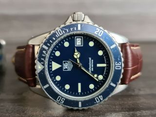 Tag Heuer Vintage 1000 Blue Diver 980.  613b Sub In Serviced
