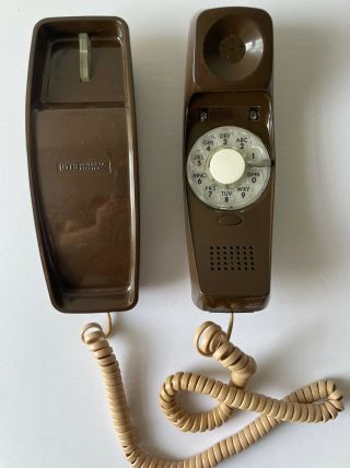 Vintage Gte Automatic Electric Rotary Phone,  Brown,  Corded Landline