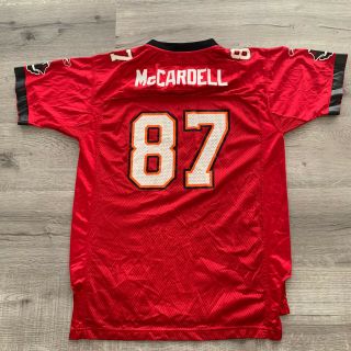 Vtg Reebok Tampa Bay Buccaneers 87 Mccardell Red Nfl Jersey Football Youth Xl