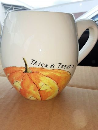 Magenta Rae Dunn Trick Or Treat Halloween Coffee Mug Pumpkin