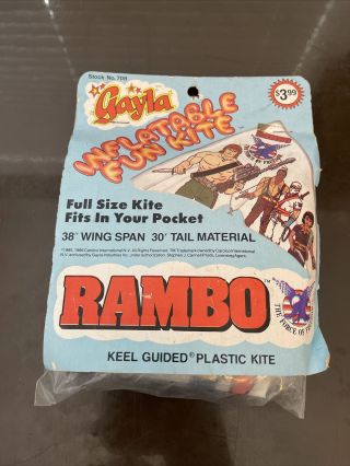 Vintage Gala Inflatable Fun Kite 1986 Rambo