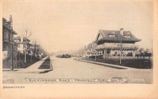 Brooklyn York Buckingham Road Prospect Park Vintage Postcard Aa41670