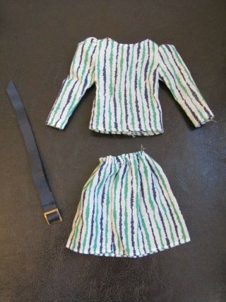 Vintage Sindy Doll 1980s Casuals Top Skirt And Belt Outfit