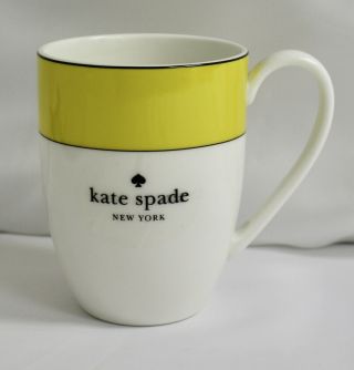 Kate Spade Lenox Mug Rutherford Circle Yellow Dishwasher Microwave Coffee