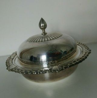 Vintage /antique Silver Dome Style Butter Dish Or Ash Tray?